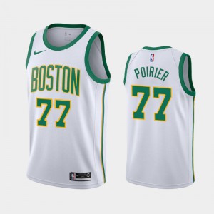 Men's Vincent Poirier #77 White City Boston Celtics Jerseys 542548-348