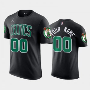 Men's #00 Statement Black Custom 2020-21 Boston Celtics T-Shirt 619512-281