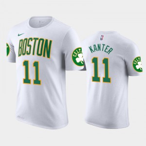 Mens Enes Kanter #11 City Boston Celtics White T-Shirt 581810-514