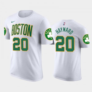 Men's Gordon Hayward #20 White City Boston Celtics 2018-19 T-shirt T-Shirt 161957-513