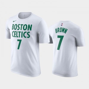 Men Jaylen Brown #7 City White 2020-21 Boston Celtics T-Shirt 443936-156