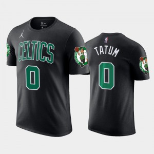 Men's Jayson Tatum #0 Statement Boston Celtics Black 2020-21 T-Shirt 980548-202