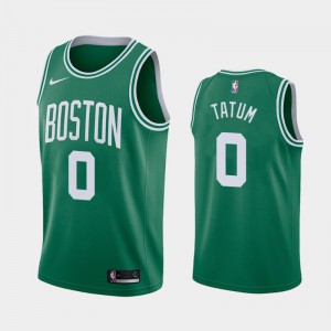 Mens Jayson Tatum #0 Green Icon Boston Celtics 2019 season Jerseys 559735-837