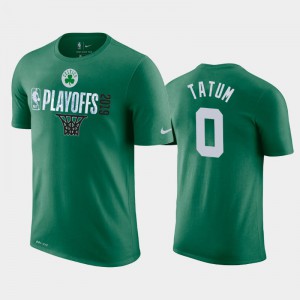 Mens Jayson Tatum #0 NBA Playoffs Boston Celtics 2019 T-shirt Green T-Shirts 781310-253