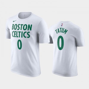 Men's Jayson Tatum #0 Boston Celtics White City 2020-21 T-Shirts 924773-890
