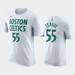 Mens Jeff Teague #55 2020-21 City Boston Celtics White T-Shirts 616185-412