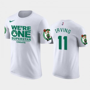 Men Kyrie Irving #11 Boston Celtics Cartoon Characters White T-Shirt 709368-592
