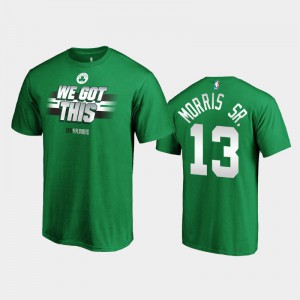 Men Marcus Morris Sr. #13 NBA Playoffs 2019 Bound T-shirt Kelly Green Boston Celtics T-Shirt 404113-573