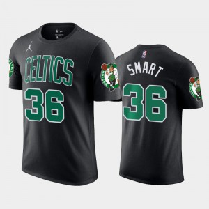 Men Marcus Smart #36 Boston Celtics 2020-21 Black Statement T-Shirts 245171-398