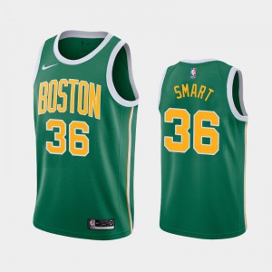 Mens Marcus Smart #36 Boston Celtics Green Earned 2018-19 Jerseys 890467-385