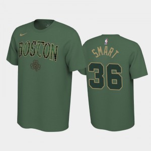 Men Marcus Smart #36 Earned Boston Celtics 2019-20 Green T-Shirts 406820-169