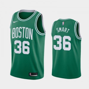 Mens Marcus Smart #36 2019 season Green Icon Boston Celtics Jerseys 554205-936