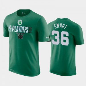 Men Marcus Smart #36 Boston Celtics Green NBA Playoffs 2019 T-shirt T-Shirts 368201-716