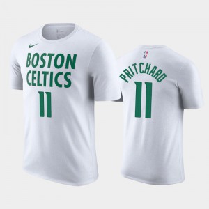 Men Payton Pritchard #11 2020-21 Boston Celtics City White T-Shirt 113848-761