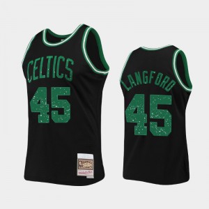 Men Romeo Langford #45 Black Rings Boston Celtics Collection Jersey 843473-433