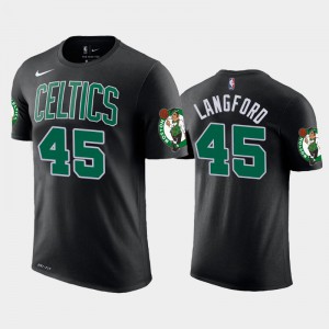 Men's Romeo Langford #45 Statement Black 2019 NBA Draft Boston Celtics T-Shirt 877933-391