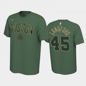 Men's Romeo Langford #45 Green Boston Celtics 2019-20 Earned T-Shirt 956926-265