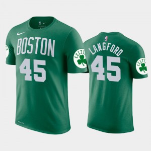 Men's Romeo Langford #45 Icon Green Boston Celtics 2019 NBA Draft T-Shirts 584744-332