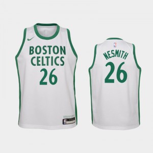 Youth(Kids) Aaron Nesmith #26 City White 2020-21 Boston Celtics Jerseys 869720-791