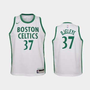 Youth Semi Ojeleye #37 2020-21 Boston Celtics White City Jerseys 908227-513