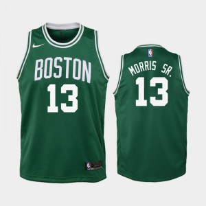 Youth(Kids) Marcus Morris Sr. #13 Green 2018-19 Icon Boston Celtics Jerseys 315309-652