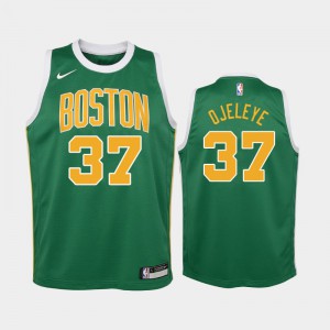 Youth(Kids) Semi Ojeleye #37 Green 2018-19 Earned Boston Celtics Jersey 276014-718