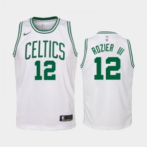 Youth(Kids) Terry Rozier III #12 2018-19 White Boston Celtics Association Jerseys 824088-450